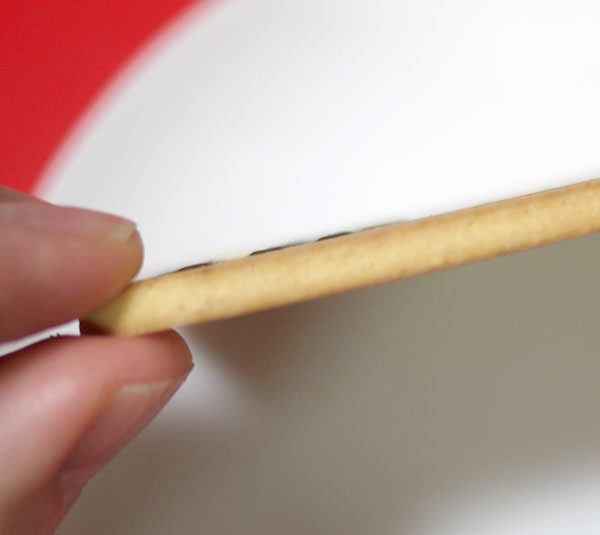 厚さはほどよい食感をだす厚さ